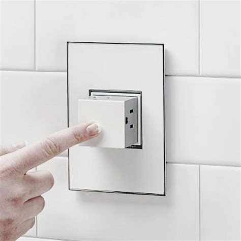 electrical box to use with legrand adorne outlet|Legrand round white single outlet.